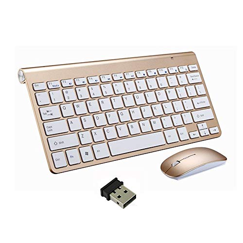 Teclado y mouse inalámbricos, Combo de mouse y teclados inalámbricos portátiles Ratón ajustable de tamaño completo 2.4G DPI silencioso para Windows, Mac OS, Laptop Smart TV-UK Layout