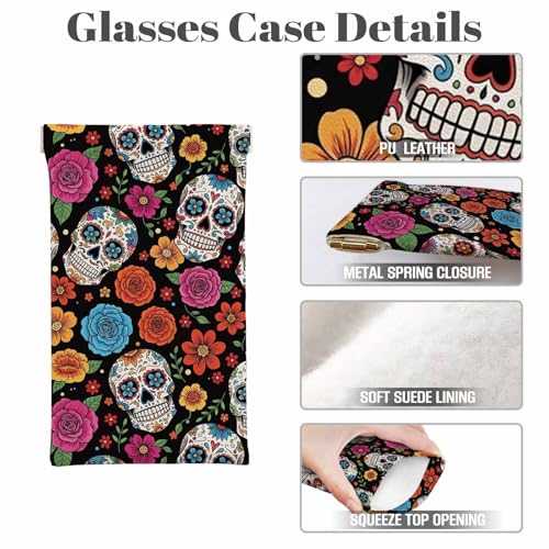 Image of Dragonfly Glasses Case Lightweight Glasses Cases PU Sunglass Organizer Eyeglasses Case Glasses Cases For Men Women