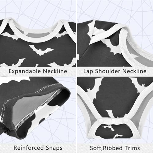 Ollabaky Unisex Baby Bodysuits Short Sleeve Cotton Baby Clothes3