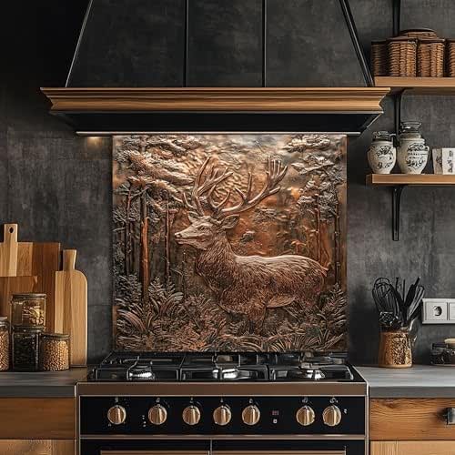 Copper Embossed Kitchen Backsplash, Easy to Install