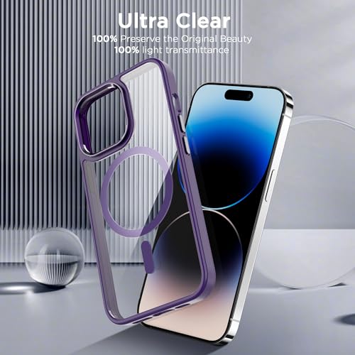 Image of CACOE Magnetic Case for iPhone 14 Pro Max 6.7 inch, Dark Purple