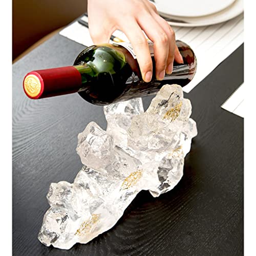 Soporte para botellas de vino de resina transparente miniatura 5