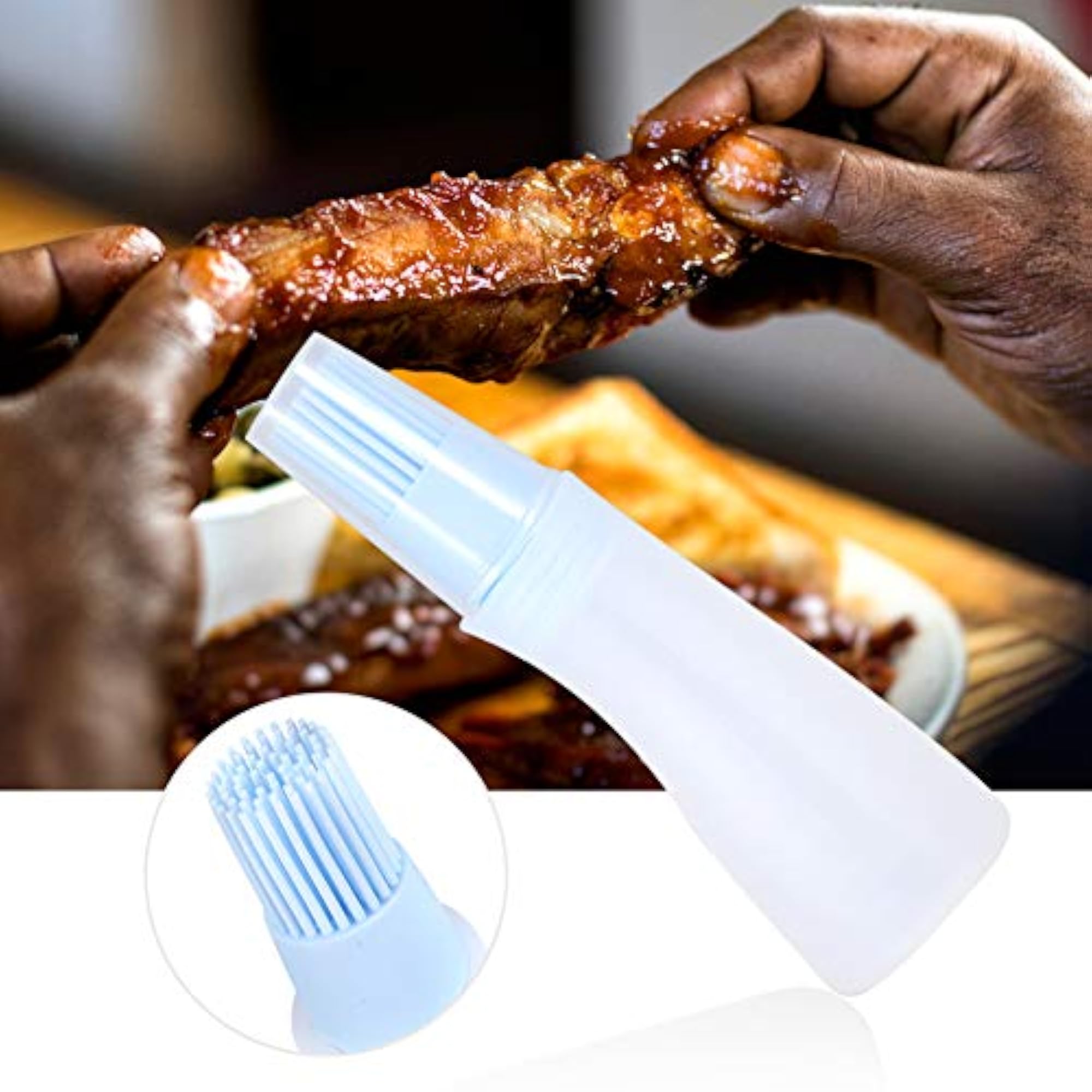 Silicone Transparent Oil Bottle with Brush, Healthy and Eco-Friendly