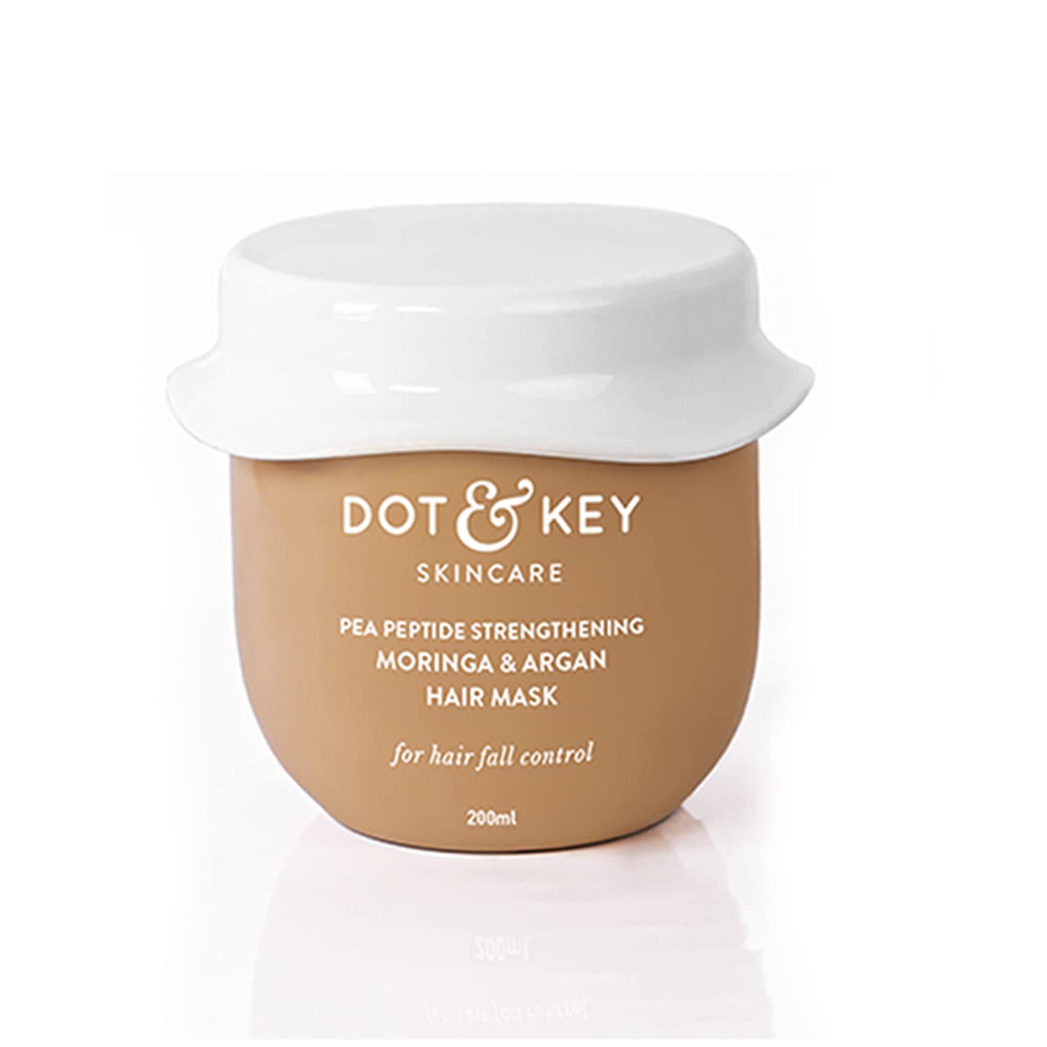 DOT & KEY Pea Peptide Strengthening Hair Mask With Moringa & Argan | For Hair Fall Control, Dry and Frizzy Hair | Smoothening for Women & Men, 200 Millilitre-image-16