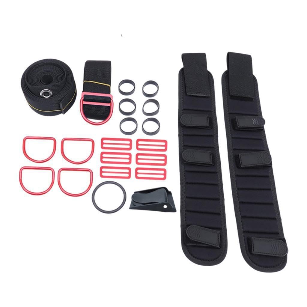 Anillos de Goma livianos, Deslizadores triples Anchos, cómodo Kit de Buceo, Materiales de Primera Calidad, Opciones prácticas, Kit de Placa Trasera