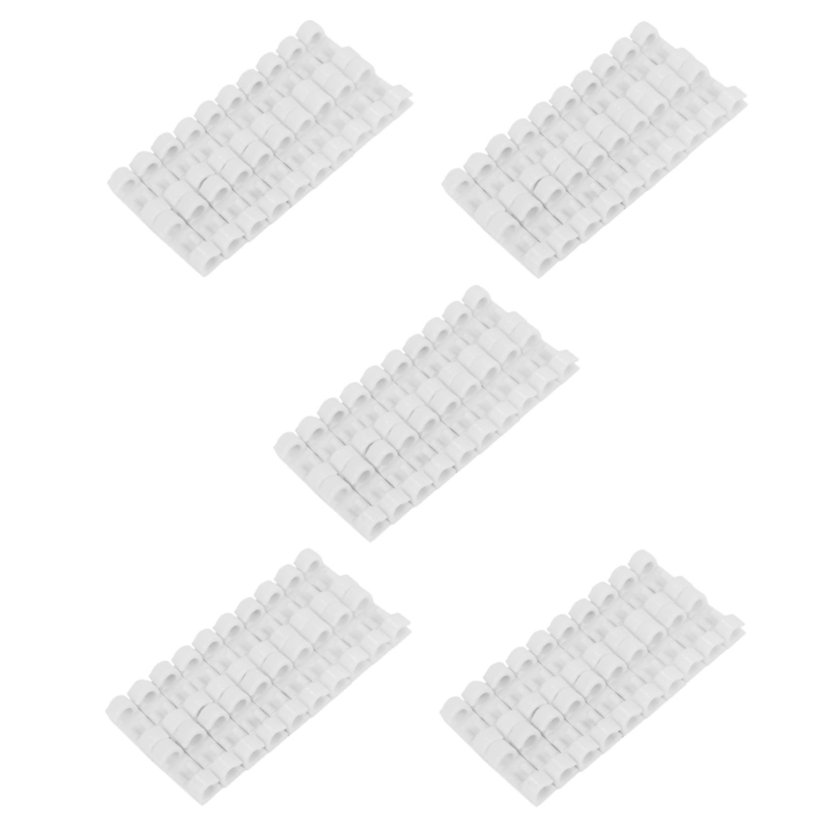 Jnchdghwa White 100Pcs Wire Fixing Clamp Clip Desktop Clear Up Holder Clamps Cable Clip Device Usb Cord Clips Holder Organiser(White)