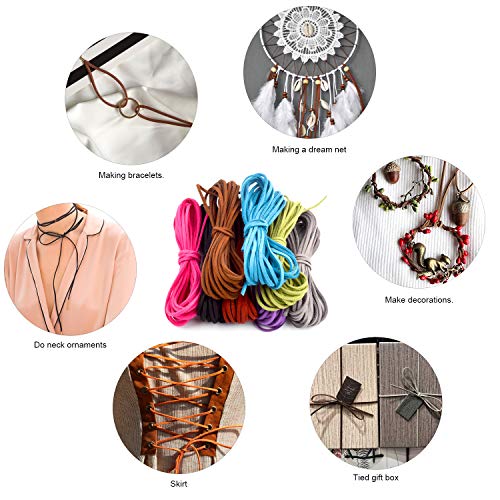 Jdesun 40 Yards 3Mm Leather Cord Suede String For Bracelet Necklace Beading Jewelry Diy Handmade Crafts, 8 Colors #TOP4
