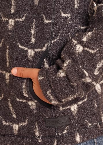 Rock & Roll Denim Kids' Steer Skull Quarter Zip Pullover3