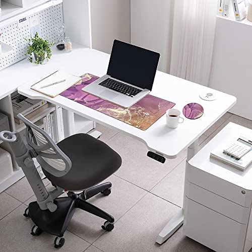 Image of Gaming Mouse Pad for Desk Mat 12x24 Purple Marble Mousepad Large XL Desk Pad Long Extended Computer Mat Big XXL Mouse Mat for Wireless Mouse Non Slip Work Girl