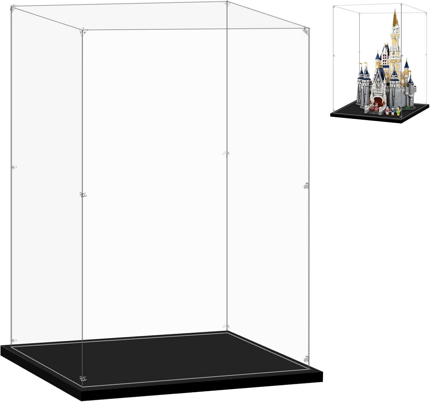 Acrylic Display Case for Lego 71040 The Disney Castle, 20.07x14.17x30.7inches (51x36x78cm), Protect Your Collectibles from Dust with a Clear Showcase For disney castle (71040)