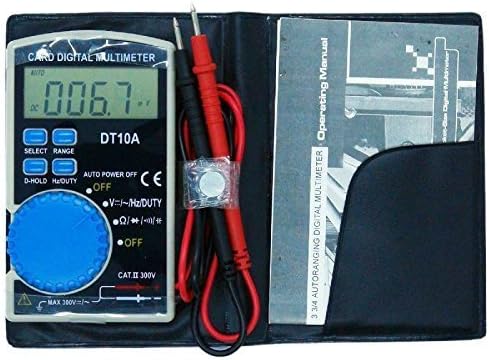 Palm Size Ultra-portable Auto Ranging Auto-off Digital Multimeter Voltmeter Ammeter Ohmmeter, Resistance, AC/DC Current Voltage Meter Tester