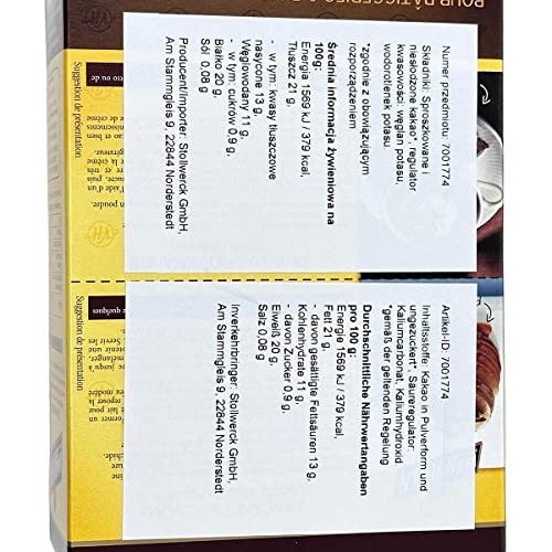 VAN HOUTEN L’ORIGINAL 100% PUR CACAO Kakao non Sucré kein Zucker 250 Gramm