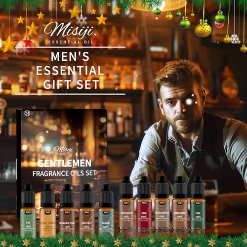 MISIJI Men Essential Oils Set for Diffuser, for Candle, for Aromatherapy, for Massage Oil, Natural Fragrance Oils - Image 5