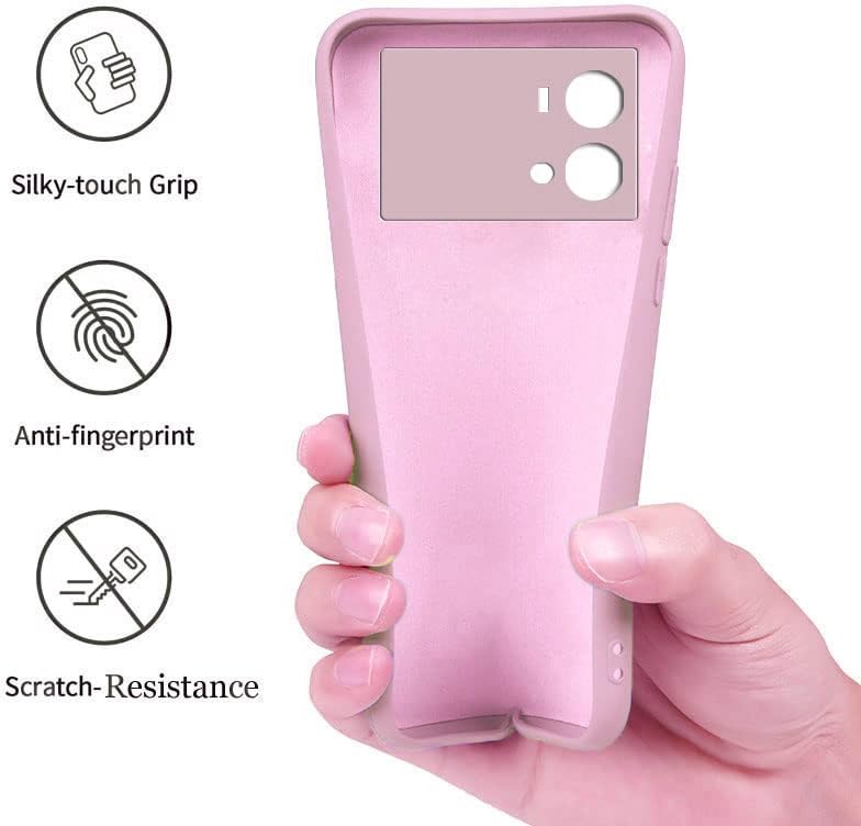 Image of A rtistque Liquid Silicone Back Cover Case for iQOO 9 Pro 5G Shockproof TPU Soft Flexible with Camera Protection - Peach
