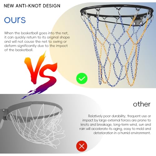 Image of Basketball Net Heavy Duty Replacement,Carbon Steel Chain Basketball net