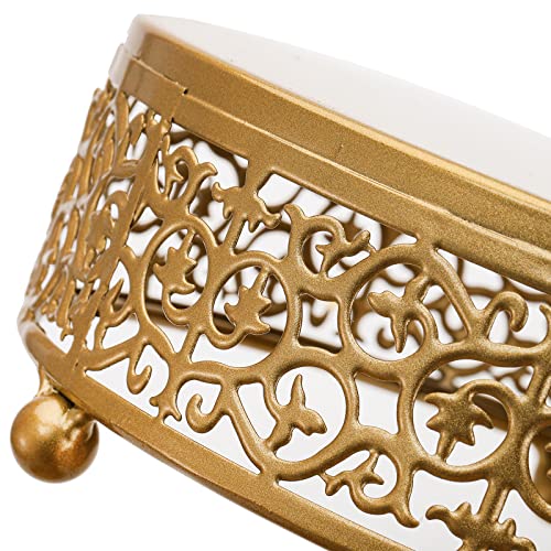 Hedume 3 Pack Cake Stands, Metal Cake Stands, Dessert Display Cupcake Stands, Cupcake Pastry Candy Display Plate for Wedding, Event, Birthday Party - Image 6