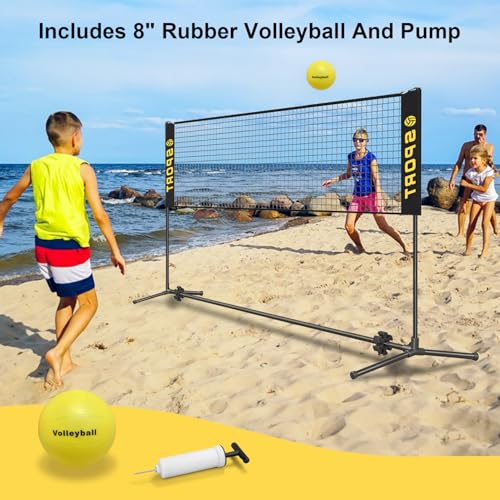 image for Furypiont 10 FT Mini Portable Tennis Net Equipment Set with Rubber Vol