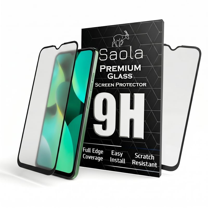Image of Saola Anti-Glare Matte Screen Protector for Tecno Spark 10C | Smooth Touch Finish, 9H Strength Glass, Full Coverage, Bubble-Free Installation Kit | Quick & Easy Application | Pack of 1