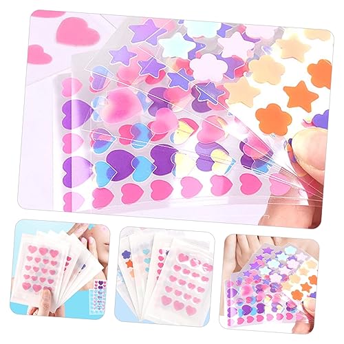 BIUDECO 5 Folhas Remendos Removedores De Verrugas Pontos De Acne Estrela Manchas De Espinha De Acne