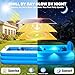 AixPool Extra Large Inflatable Pool With Lights,Upgraded Solar Powered Blow Up Pool For Adults,Inflatable Kids Swimming Pool with Seat& Backrest,Big Inflatable Kids Pool For Backyard,120x73x20IN-White