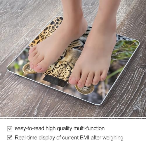 Báscula digital para baño diseño leopardo miniatura 5