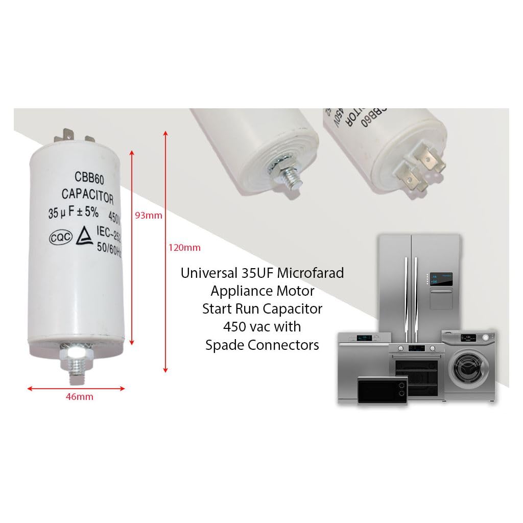 Ufixt® - Condensatore di avviamento motore universale 35UF Microfarad
