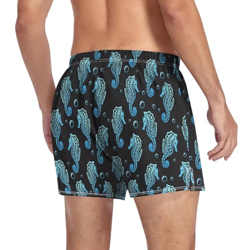 Laprad Boxer Shorts Breathable Boxer Briefs Soft Underwear Seahorse Animal with Button Fly4