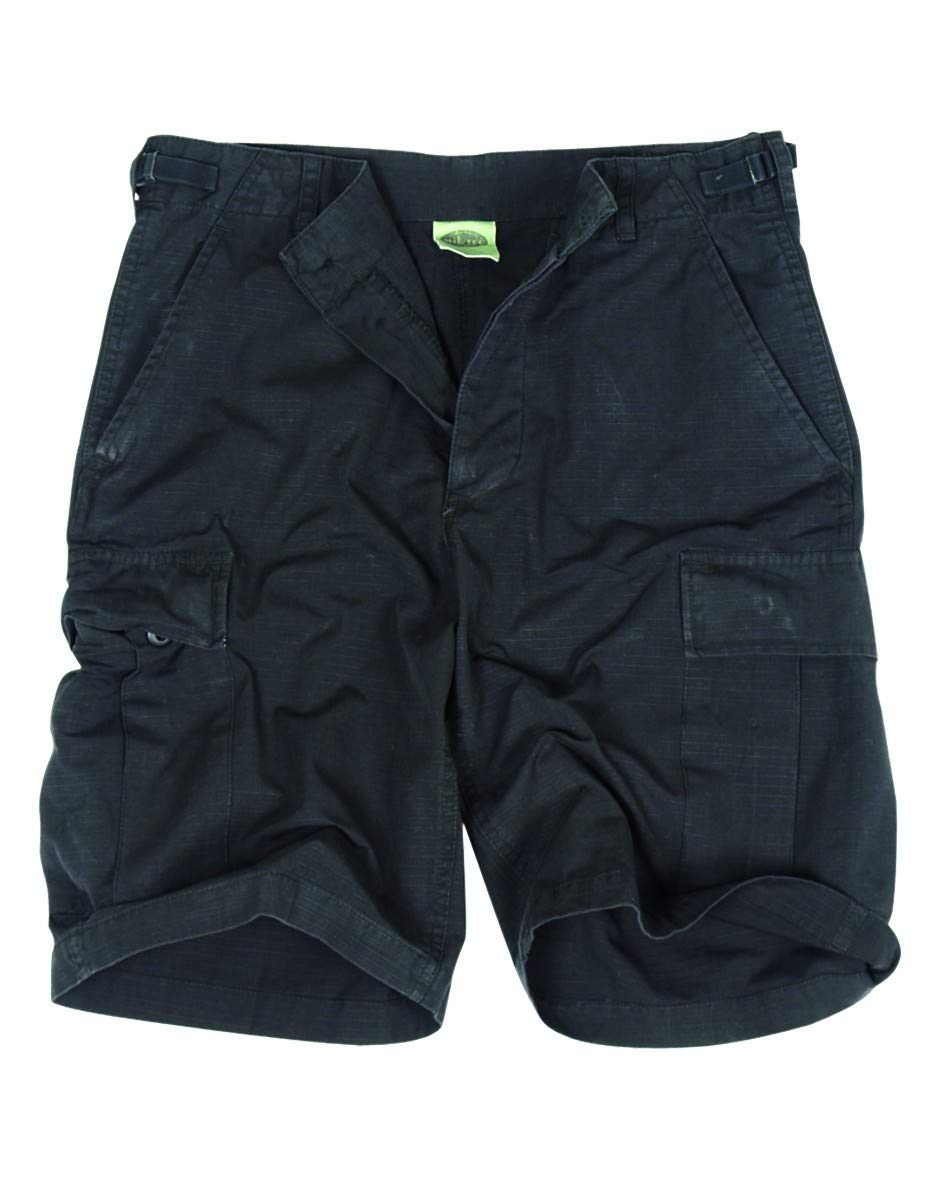 Mil-Tec US Bermuda Shorts R/S prewash (Black/M)