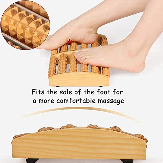 DRIZA Wooden Roller Foot Massager Body Stress Buster & Accupressure Point Device Relaxation Health Care Product Foot Massager and Legs Pain Relief Massager | Set of 1 DRIZA Wooden Roller Foot Massager Body Stress Buster & Accupressure Point Device Relaxation Health Care Product Foot Massager and Legs Pain Relief Massager | Set of 1
