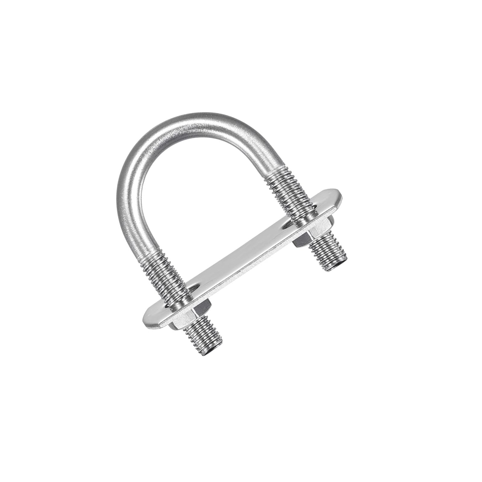 MACHSWON Round U-Bolt,3 Set 304 Stainless Steel M6 U Bolts 27mm(1.06") Inner Width 45mm Length with Nuts and Frame Plate for Automobiles Boat Trailer