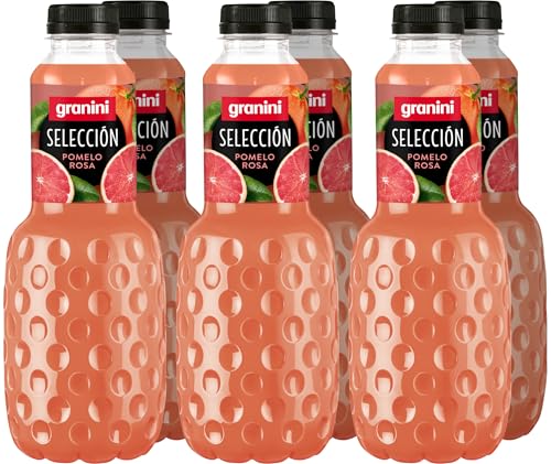 Granini - Bebida de Pomelo Rosa a partir de Zumo de pomelo Pack 6 x 1L Selección