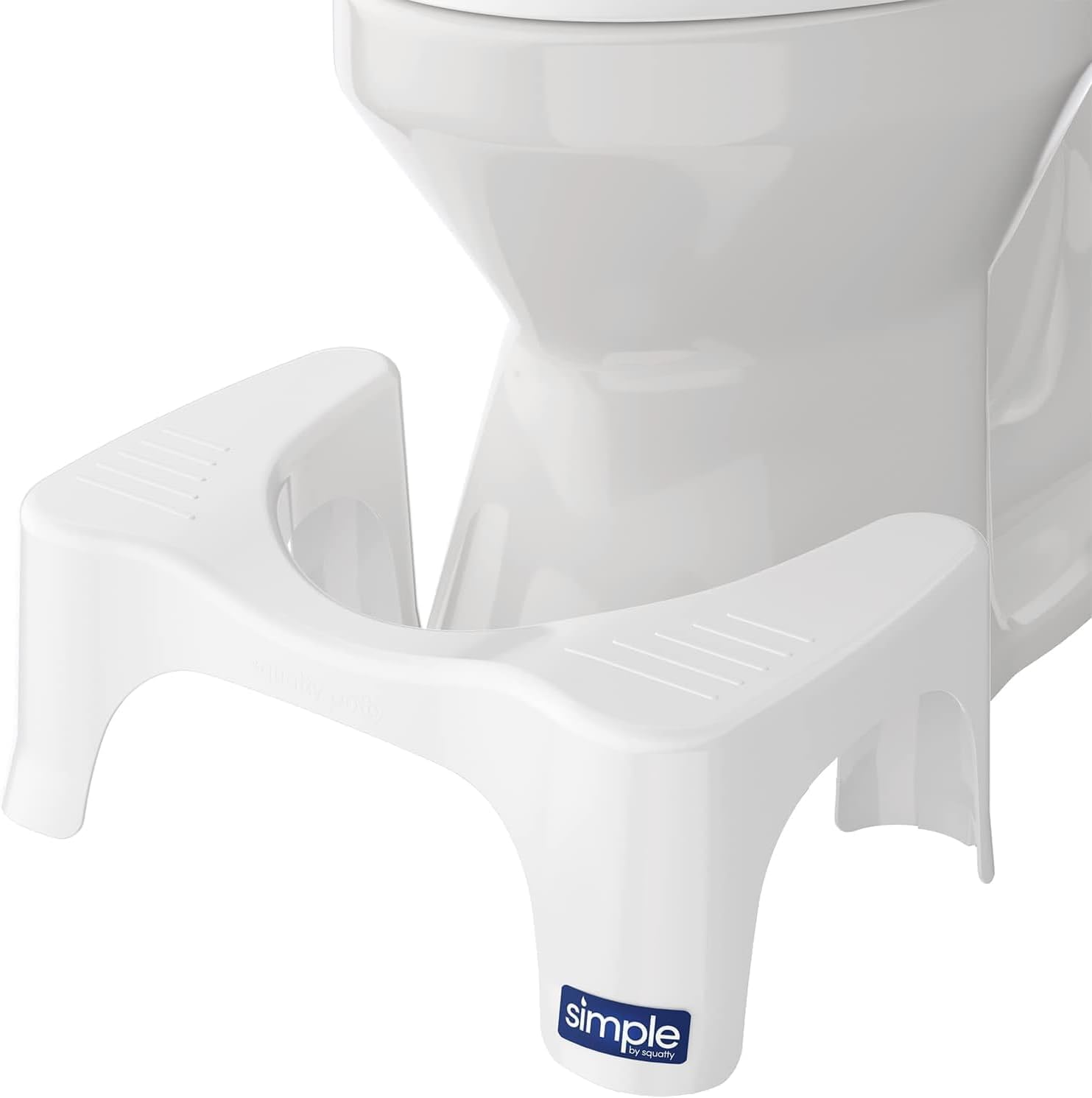 Squatty Potty Simple Curve 7" Toilet Stool White - Doctor-Recommended for Natural Squat Pooping & Complete Elimination