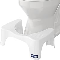 Squatty Potty Simple Curve 7" Toilet Stool White - Doctor-Recommended for Natural Squat Pooping & Complete Elimination