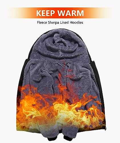 Image of GEEK LIGHTING Boys Sherpa Lined Hoodie Kids Fleece Sweatshirt Full Zip Hooded Jacket
