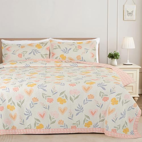 BSB HOME AllWeather Embroidered 3 Pcs Comforter Set with Pillow Shams