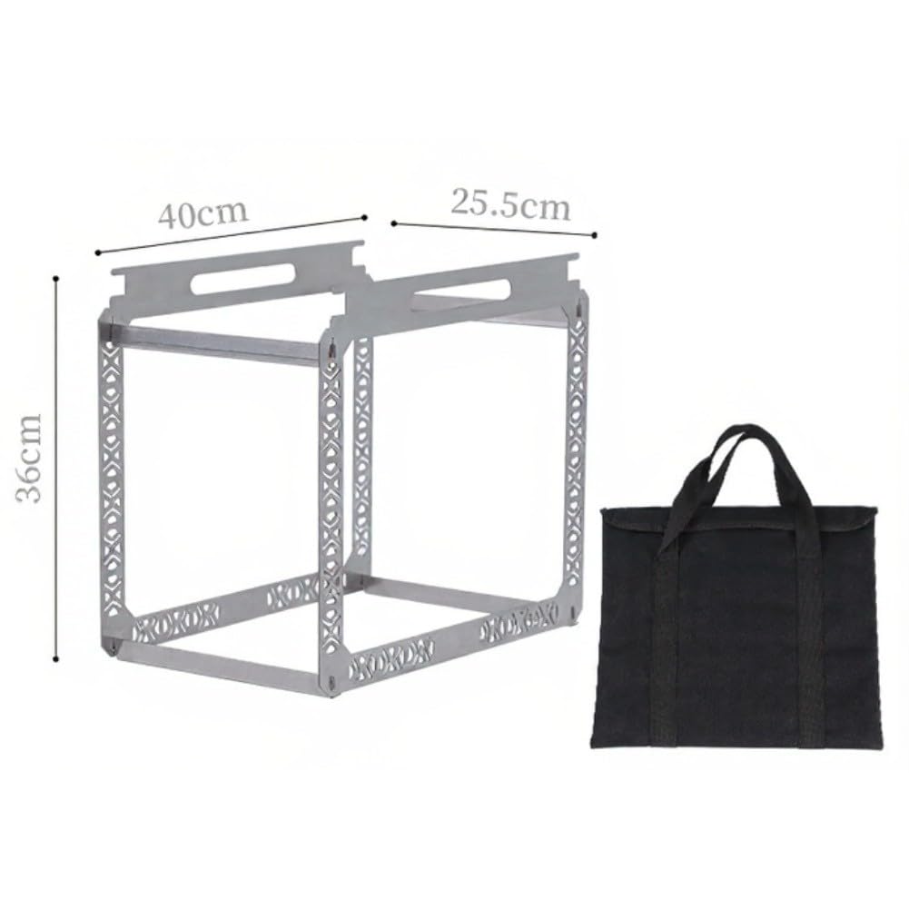 Cestello di drenaggio in acciaio inox da appendere per tavolo IGT, mensola rimovibile da cucina per campeggio, grigio, 40 x 25 x 36 cm