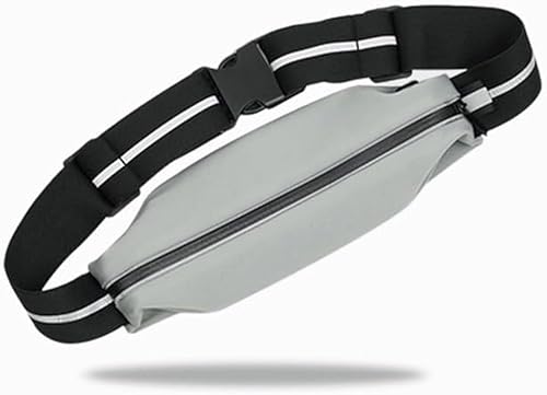 Cinturón para correr para hombres y mujeres, soporte móvil para teléfono, tamaño ajustable, bolso ligero para correr, mochila de cintura reflectante