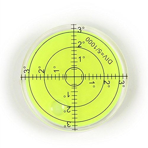 YOTOM Bubble Spirit Level, 66x10mm Circular Surface Level Inclinometers, Fluorescent Yellow