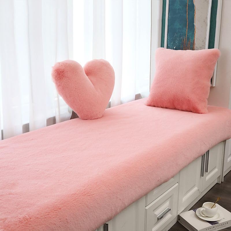 Tapis en peluche antiderapant rose uni deco de sol ultra douce pour chambre et salon