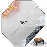 【Tamaño de 36 pulgadas】El diámetro de 36 "es adecuado para la mayoría de las estufas de barbacoa, parrillas redondas o cuadradas y ahumadores, crea una barrera segura, eficaz y retardante del calor de las fuentes de calor con esta alfombrilla de protección térmica fiable, perfecta para proteger el césped, el patio, el césped. , cemento, el piso de madera debajo de la estufa.