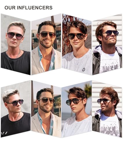 SOJOS Classic Polarized Aviator Sunglasses for Women Men, Retro Trendy Aviators Shades SJ22013