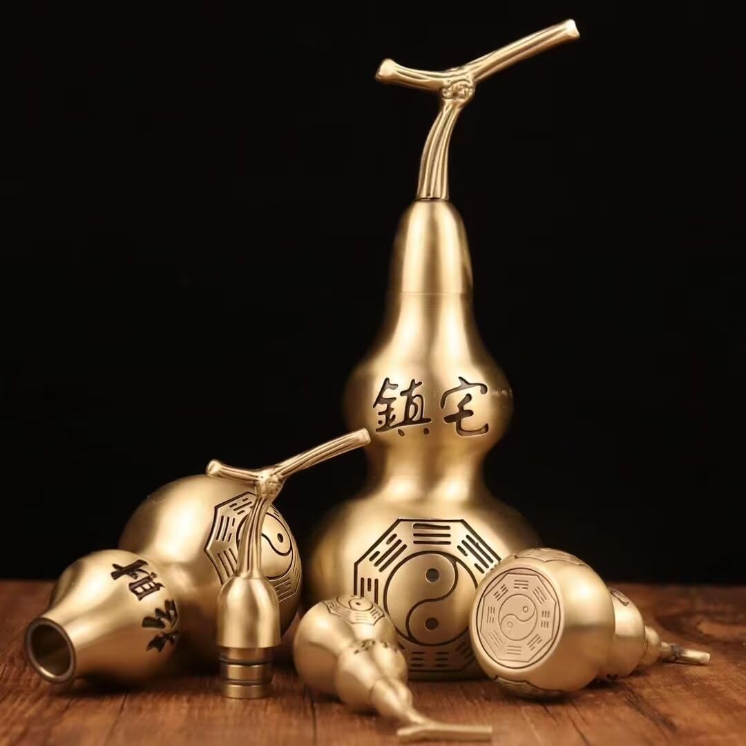 Glücksbringer – Feng-Shui-Glücksbringer aus Messing, taoistische Dekoration für Wohnzimmer, Garten und Zuhause, chinesischer Charme des Wohlstands, Geschenk, 4 x 4 x 10,