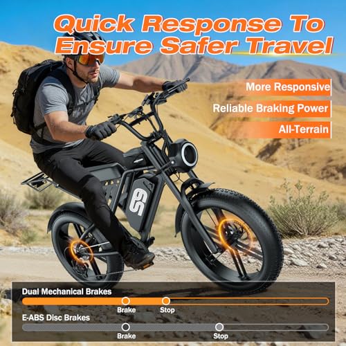 ASKGO Electric Bike for Adults, 2500W Peak, 100 Miles &