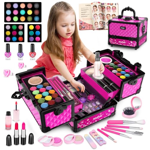 59 Pcs Kids Makeup Toys Kit for Girl, Non-Toxic Real...