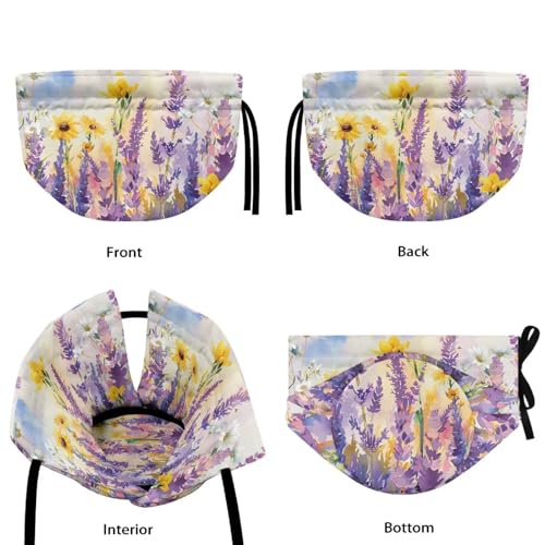 Image of Floral Show Window Teapot Cozies, Heat Preservation Teapot Dust Cover with Drawstring Creative Kitchen Tea Pot Cover, Home Kitchen Table Hotel