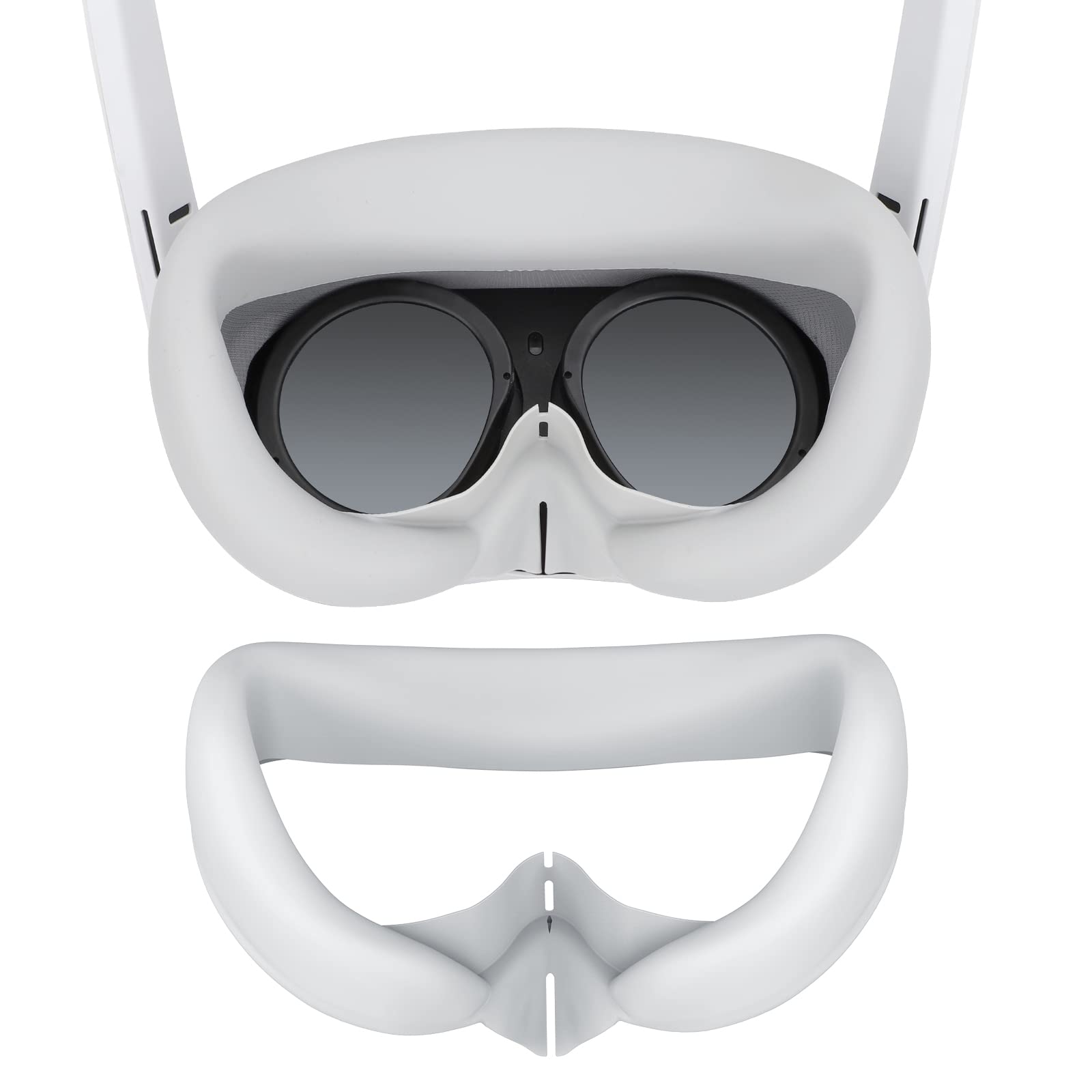 Cover Protector Facial para PICO 4 VR Casco de Realidad Virtual Accesorios Cojín de Silicona Resistente al Sudor Cubierta Luz Blanca