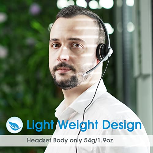 Image of VT Mono Wired-Headset with Noise-Cancelling Microphone - USB-3.5MM Connectivtity Work with UC Platforms Such as MS Teams,Zoom,Genesys,GoogleMeet,Bria,etc.