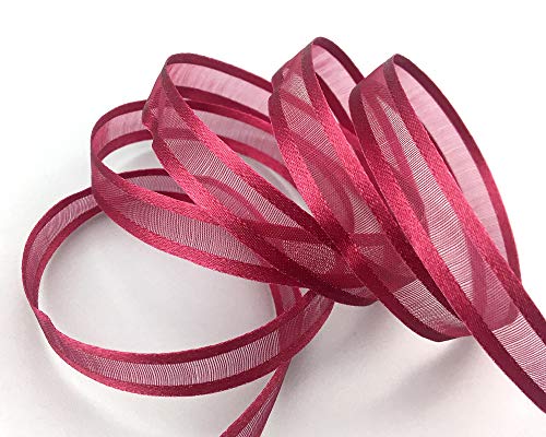 finemark Finemark Chiffon Ribbon with Satin Edge Chiffon Decorative Ribbon Ribbon Ribbon Gift Ribbon Semi-Transparent Shiny No Wire Organza