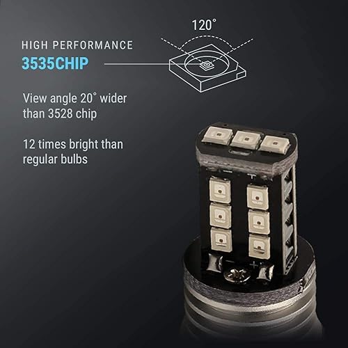 Syneticusa 3156 3157 Bombillas LED de freno estroboscópicas rojas superbrillantes de cuña de alta potencia 3535 LED 12V intermitentes luces de freno