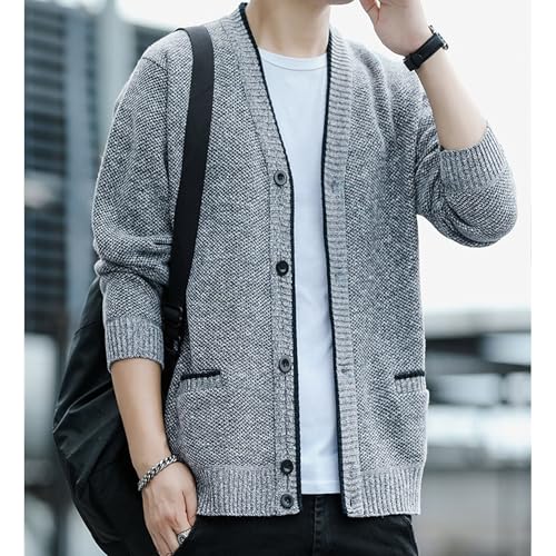 Fall Winter Cardigan Sweater for Men Long Sleeve V Neck Button Down Sweaters Slim Fit Casual Knitwear Cardigans3